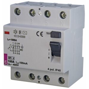 Chránič prúdový EFI-4 4p AC 100/0,1A 10kA (ETI)