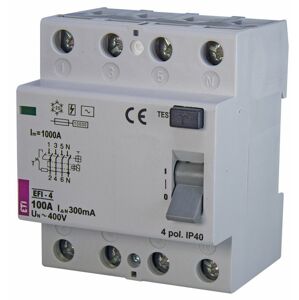 Chránič prúdový EFI-4 4p AC 100/0,3A 10kA (ETI)