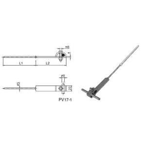 Podpera vedenia na zateplené fasády s klicom, L2-110mm+L1-5x140mm Fe-Zn (PV17-2) (ZIN)