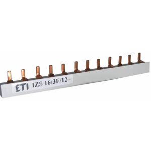 Prepojovacia lišta (hrebeň) 3-pólová 21cm 12M 10mm2 Tvar:I (ETI)
