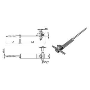 Podpera vedenia do drevenných konštrukcií, L2-110mm+L1-12x80mm , Fe-Zn (PV18) (ZIN)