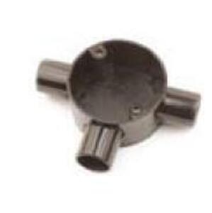 Krabica - T PVC, CB 20/3 , far. čier. RAL 9005 (UNIVOLT)