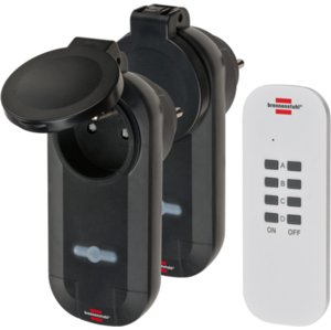 Zásuvka spínacia 2x +dialk.ovládanie IP44 Comfort-line (Brennenstuhl)