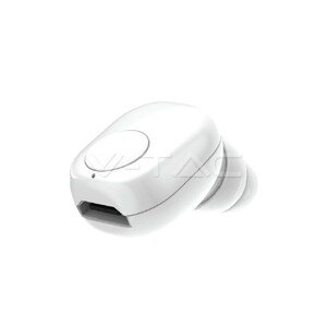 Slúchadlo hadnsfree bluetooth 55 mAh, IP20 biela VT-6500 (V-TAC)