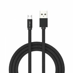 USB Kábel Ruby Series Micro USB 1m, čierny VT-5341 (V-TAC)