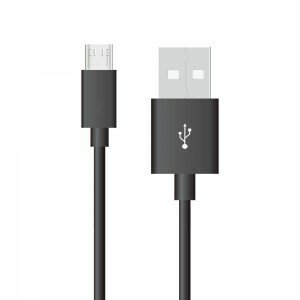 USB Kábel Silver Series Micro USB 1m, čierny VT-5321 (V-TAC)
