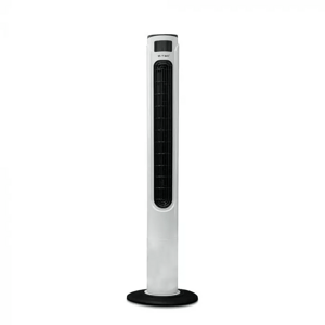 Vežový stojanový ventilátor 115cm, s ovládačom 55W, biely VT-5547 (V-TAC)