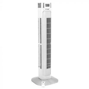 Vežový stojanový ventilátor 90cm, s ovládačom 55W, biely VT-5536 (V-TAC)
