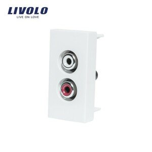 Zásuvka Audio, polmodul, biela (LIVOLO)