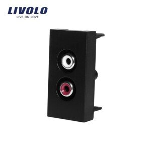 Zásuvka Audio, polmodul, čierna (LIVOLO)
