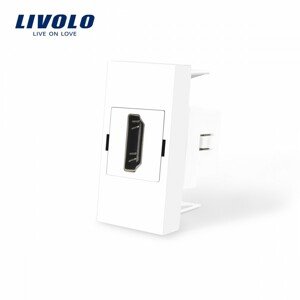 Zásuvka HDMI, polmodul, biela (LIVOLO)