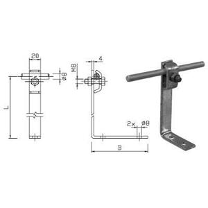 Podpera vedenia na plechové strechy L=110mm, B=60mm, Fe-Zn (PV23) (ZIN)