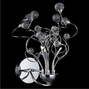 Svietidlo CRYSTAL/9176-3W/, 3xG4/20W,WALL,mat.: chrómE / ASFOUR CRYSTAL (LUXERA)