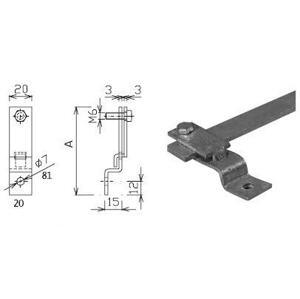 Podpera vedenia na konštrukcie pre pásku 30x4, A=78mm, Fe-Zn (PV44) (ZIN)