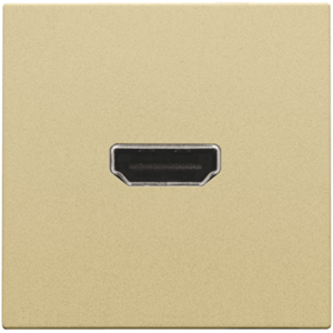 Zásuvka HDMI/HDMI komplet bez rámčeka zlatá (NIKO)