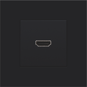Zásuvka HDMI/HDMI komplet bez rámčeka čierna (NIKO)