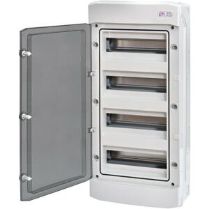 Rozvádzač nástenný 48M IP65 dvierka transp. 664x319x144mm ECH-48PT (ETI)