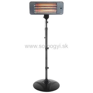 Halogénový vonkajší ohrievač na stojane 2000W, sivá (SOMOGYI)