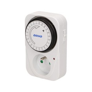 Časovač do zásuvky 24 hodinový mechanický 16A (ORNO)