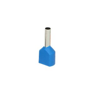 Dutinka izolovaná 2x1,5mm2 (8mm) modrá - balenie 25ks (ORNO)