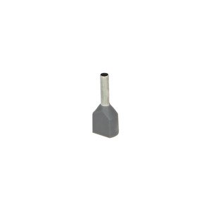 Dutinka izolovaná 2x2,5mm2 (10mm) sivá - balenie 25ks (ORNO)