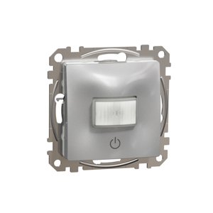 Pohybové cidlo so spínacom 10A, Aluminium, Sedna Design (Schneider)