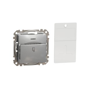 Spínac pre hotelové karty, Aluminium, Sedna Design (Schneider)