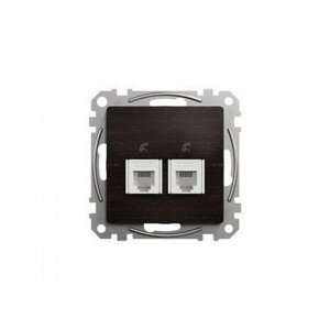 Telefónná zásuvka 2xRJ11, Wenge, Sedna Design (Schneider)