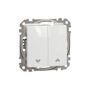 Tlacidlový ovládac žaluzií, Biela, Sedna Design (Schneider)