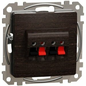 Zásuvka reproduktorová dvojitá, Wenge, Sedna Design (Schneider)