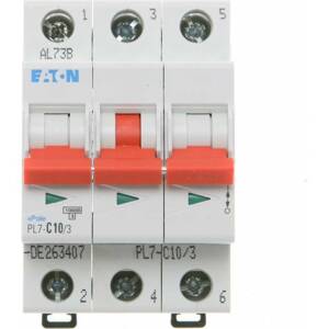 Istič 3-pólový C/10A 10kA Rada:PL7 (Eaton)