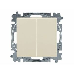 Prepínač dvojitý str. (5B) 10AX/250V (PS) slon.kosť Basic55 (ABB)