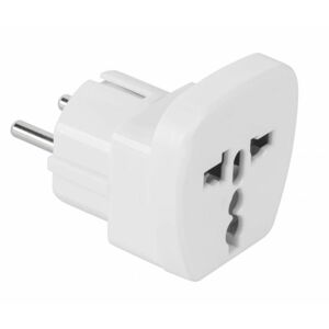 Redukcia sieťová SK/UK-3pin +zem 230V biela