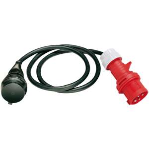 Adaptér vidlica 16A/400V/5P IP44 na zásuvka 230V IP44, kábel 1m 3x1,5 (Brennenstuhl)