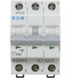 Istič 3-pólový C/16A 10kA Rada:PL7 (Eaton)