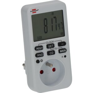 Spínacie hodiny - časovač do zásuky LCD (Brennenstuhl)