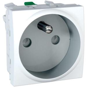 Zásuvka 2P+T/16A/250V 2M clonky (PS) biela polárna Unica (Schneider)