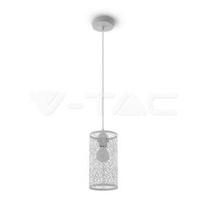 Závesné svietidlo kovové E27 biele VT-7131 (V-TAC)