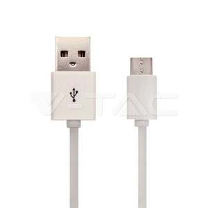USB Kábel Micro USB 3m, biely VT-5333 (V-TAC)