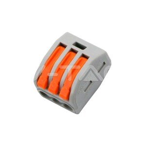 Svorka zaklapávacia lustrová jednostranná 3x0,5-2,5mm2 (V-TAC)