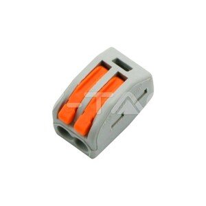 Svorka zaklapávacia lustrová jednostranná 2x0,5-2,5mm2 (V-TAC)
