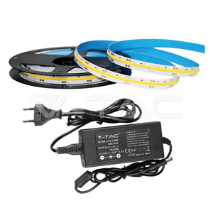 Sada LED pásika so zdrojom 24V 12W, 4000K, 1000lm COB 420LED/m (V-TAC)