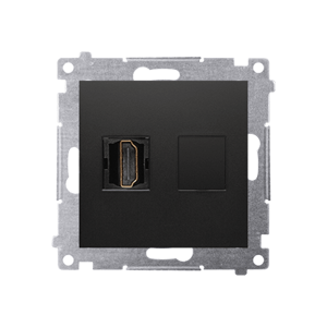 Zásuvka 1xHDMI čierna SIMON54Pre (simon)