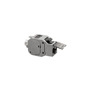 Vklad počítačovej zásuvky RJ45 kat.6, tienený (FTP), nerezová oceľ