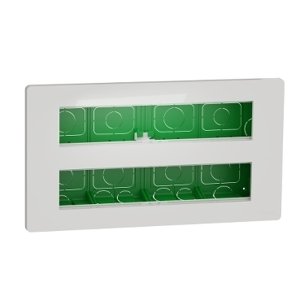 Unica System+ - Centrálna jednotka 2x10 modulov zapustená, Biela Antibakteriálna