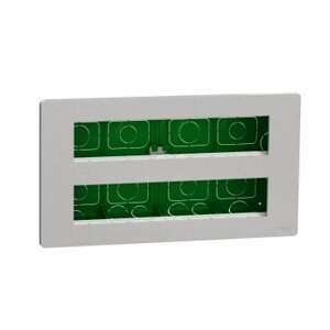 Unica System+ - Centrálna jednotka 2x10 modulov zapustená, Aluminium