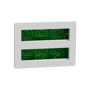 Unica System+ - Centrálna jednotka 2x8 modulov zapustená, Aluminium