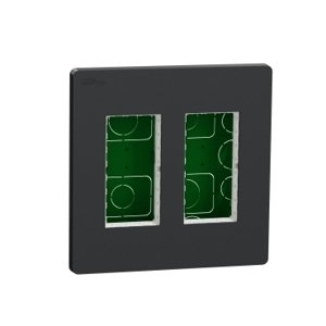 Unica System+ - Centrálna jednotka 2x4 modulov zapustená, Antracit