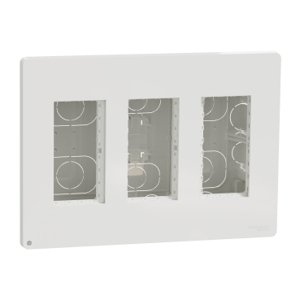 Unica System+ - Centrálna jednotka 3x4 modulov zapustená, Biela Antibakteriálna