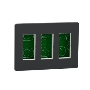 Unica System+ - Centrálna jednotka 3x4 modulov zapustená, Antracit